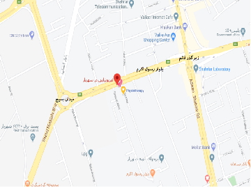 مسیریابی فیزیوتراپی صحت در شهریار با کمک برنامه Google Map گوگل مپ